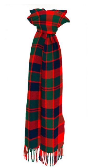 Image 1 of City Of Glasgow Scotland District Tartan Lambswool Unisex Fringed Scarf