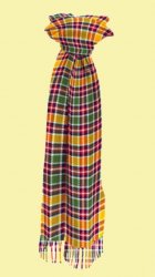 Jacobite Muted Scotland District Tartan Lambswool Unisex Fringed Scarf