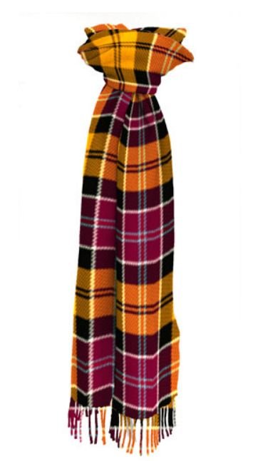 Image 1 of Culloden Muted Scotland District Tartan Lambswool Unisex Fringed Scarf