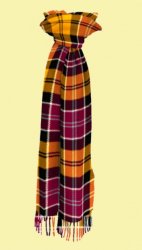 Culloden Muted Scotland District Tartan Lambswool Unisex Fringed Scarf