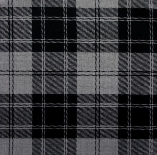 Image 1 of Douglas Grey Modern Springweight 8oz Tartan Wool Fabric