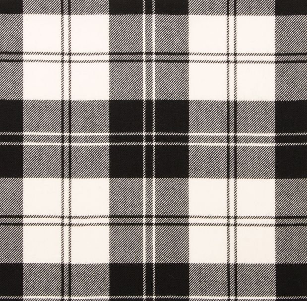 Image 1 of Erskine Black And White Springweight 8oz Tartan Wool Fabric