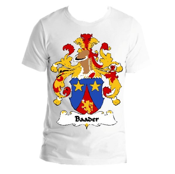 Image 1 of Baader German Coat of Arms Surname Adult Unisex Cotton T-Shirt