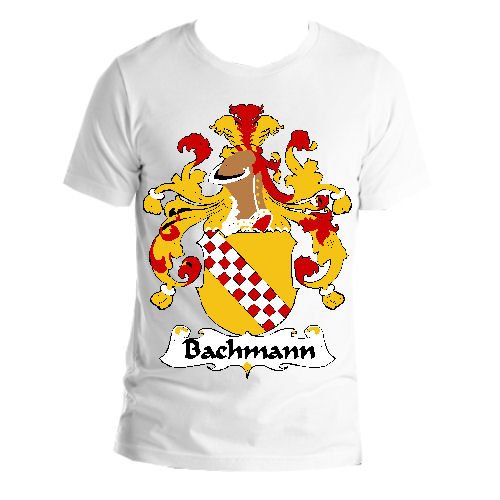 Image 1 of Bachmann German Coat of Arms Surname Adult Unisex Cotton T-Shirt