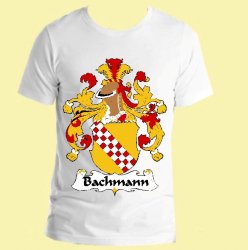 Bachmann German Coat of Arms Surname Adult Unisex Cotton T-Shirt