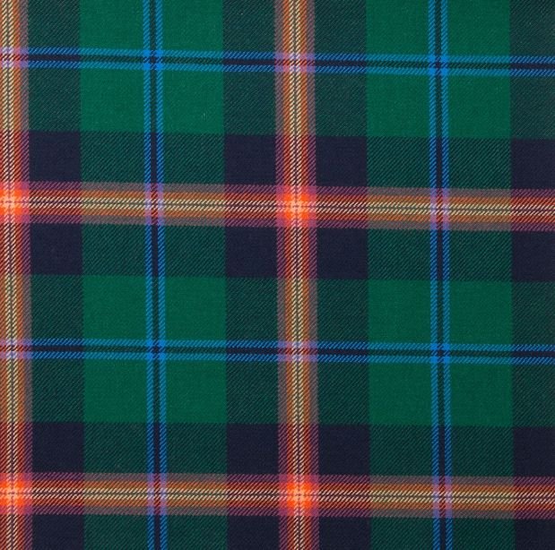 Image 1 of Young Modern Clan Tartan Lightweight Wool Unisex Fringed Scarf