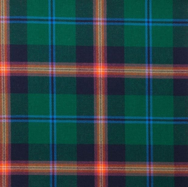 Image 1 of Young Modern Clan Tartan Lightweight Wool Unisex Fringed Scarf