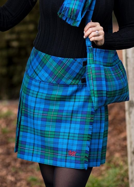 Image 2 of Owen Bowen Welsh Tartan 13oz Medium Weight Stacey Skirt Ladies Kilt