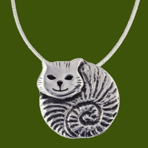 Image 0 of Fat Cat Animal Themed Stylish Pewter Pendant