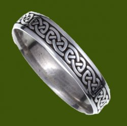 Celtic Knotwork Embossed Small Stylish Pewter Bangle