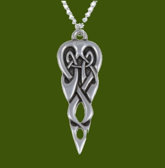 Image 0 of Celtic Merlins Spear Open Knotwork Stylish Pewter Pendant