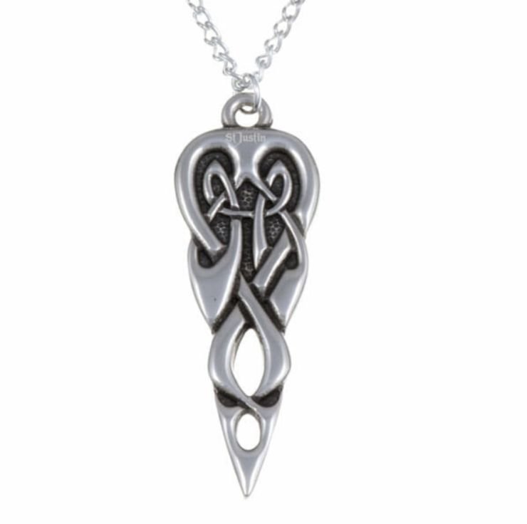 Image 1 of Celtic Merlins Spear Open Knotwork Stylish Pewter Pendant