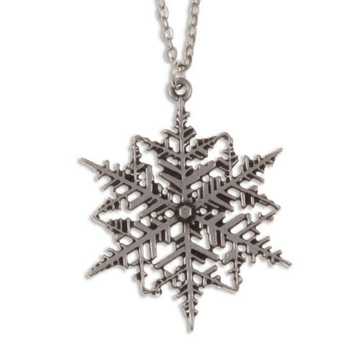 Image 1 of Snowflake Winter Themed Stylish Pewter Pendant