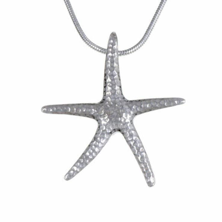 Image 1 of Starfish Marine Sea Creature Themed Stylish Pewter Pendant