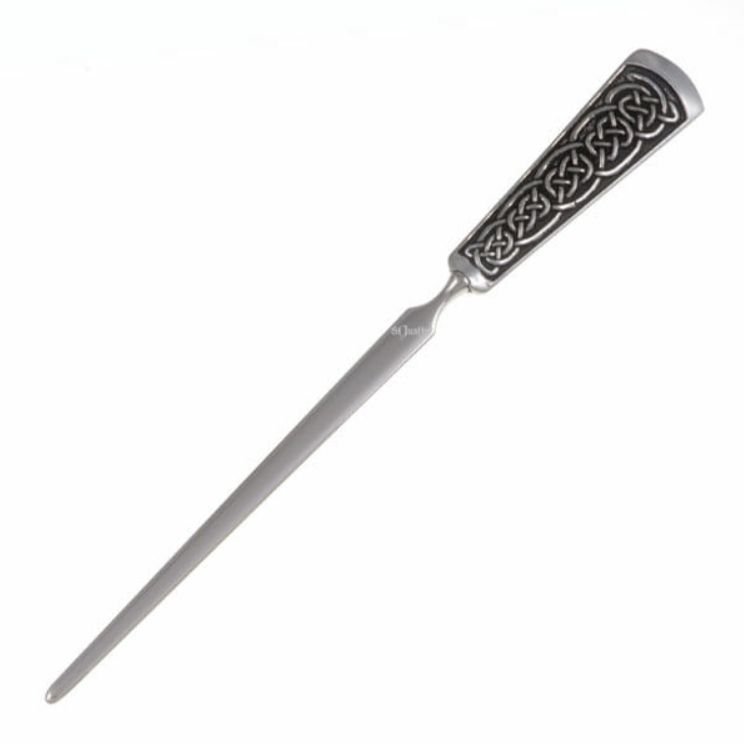 Image 1 of Celtic Interwoven Triple Knotwork Stylish Pewter Letter Opener