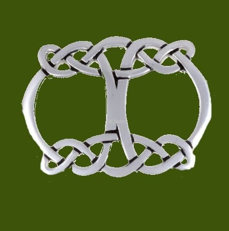 Image 0 of Celtic Open Initial Knotwork Stylish Pewter Scarf Slide