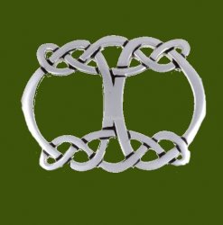 Celtic Open Initial Knotwork Stylish Pewter Scarf Slide