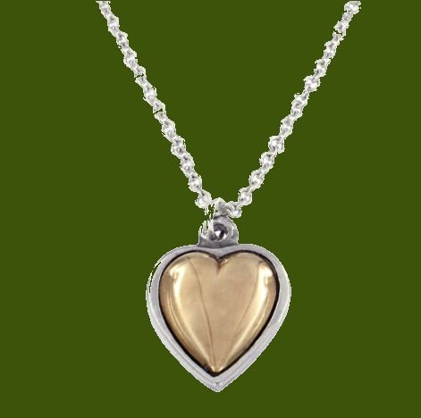 Image 0 of Copper Puff Love Heart Small Stylish Pewter Pendant