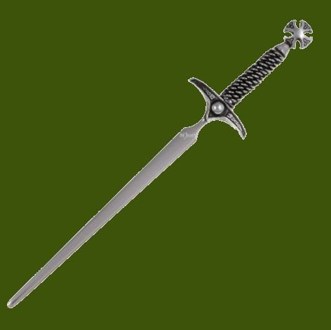 Image 0 of St Justin Sword Celtic Knotwork Stylish Pewter Letter Opener