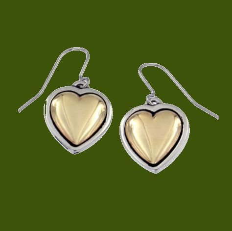 Image 0 of Copper Puff Love Heart Sheppard Hook Stylish Pewter Earrings