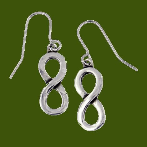 Image 0 of Infinity Knot Sheppard Hook Stylish Pewter Earrings