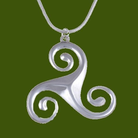 Image 0 of Celtic Triscele Bevelled Open Polished Stylish Pewter Pendant