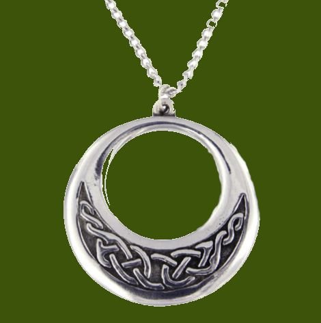 Image 0 of Celtic Creole Open Knotwork Round Stylish Pewter Pendant