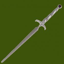 Excalibur Sword Amethyst Crystal Stylish Pewter Letter Opener