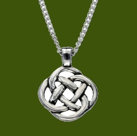 Image 0 of Celtic Square Infinity Knotwork Design Stylish Pewter Pendant 