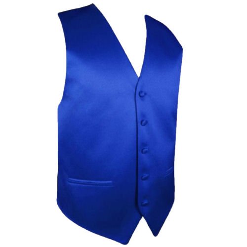 Image 1 of Royal Blue Formal Groomsmen Groom Wedding Vest Mens Waistcoat 