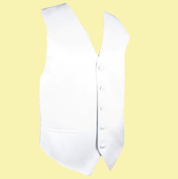 Image 0 of White Formal Groomsmen Groom Wedding Vest Mens Waistcoat 