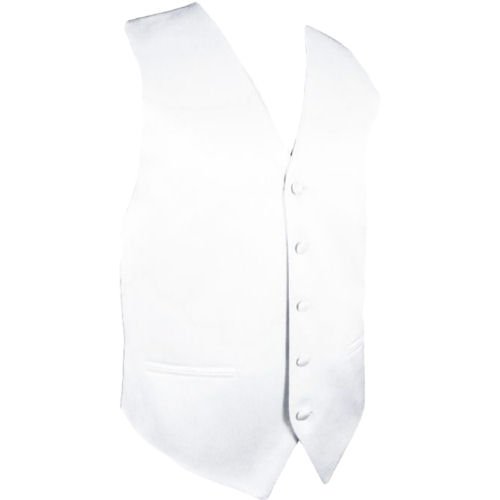 Image 1 of White Formal Groomsmen Groom Wedding Vest Mens Waistcoat 