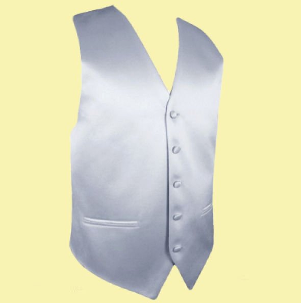 Image 0 of Silver Grey Formal Groomsmen Groom Wedding Vest Mens Waistcoat 