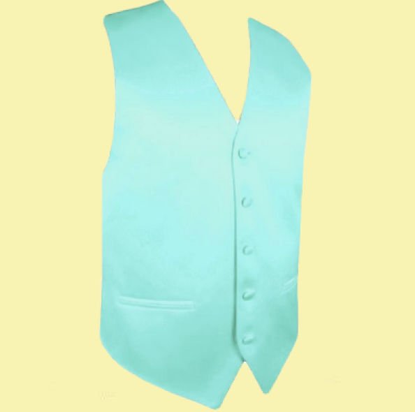 Image 0 of Light Mint Green Formal Ages 7-12 Boys Wedding Vest Boys Waistcoat  