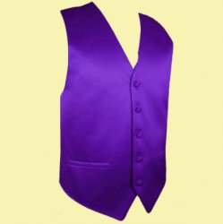 Cadbury Purple Formal Ages 7-12 Boys Wedding Vest Boys Waistcoat  
