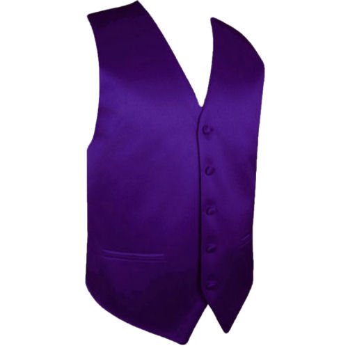 Image 1 of Dark Purple Formal Ages 7-12 Boys Wedding Vest Boys Waistcoat  