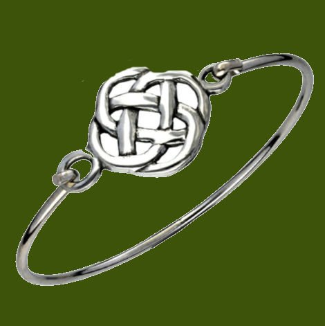 Image 0 of Celtic Infinity Knot Symbol Silver Plated Clip On Bangle