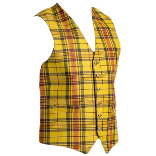 Image 6 of Pride Of Wales National Welsh Tartan Wool Fabric Mens Vest Waistcoat