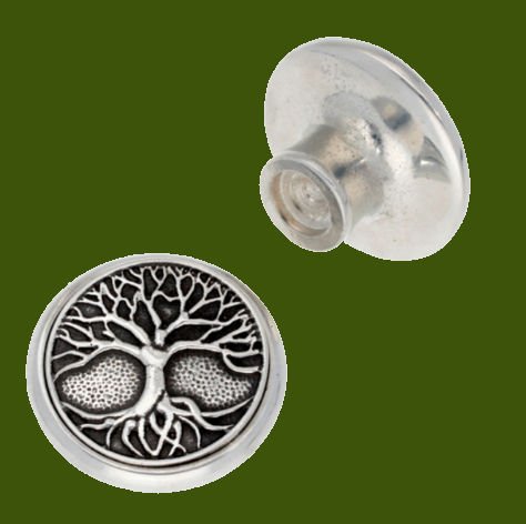 Image 0 of Tree Of Life Round Set Of Six Stylish Pewter Door Knobs