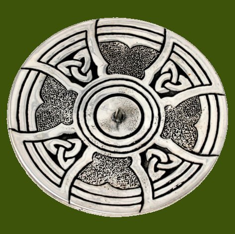 Image 0 of Padstow Cross Celtic Knotwork Round Stylish Pewter Candle Holder