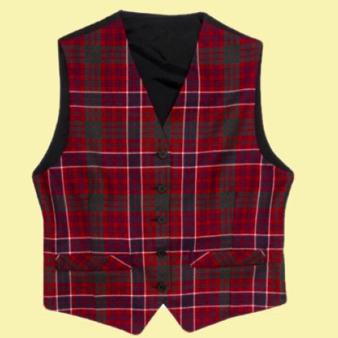 Image 3 of Auld Scotland Tartan Lightweight Wool Mens Vest Waistcoat