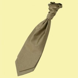 Bronze Mens Plain Shantung Pre-tied Ruche Wedding Cravat Necktie 