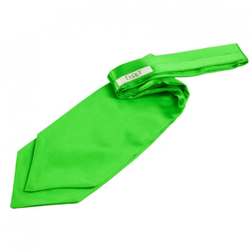 Image 1 of Apple Green Mens Plain Satin Self-Tie Wedding Cravat Necktie 