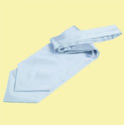 Baby Blue Mens Plain Satin Self-Tie Wedding Cravat Necktie 