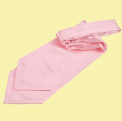 Baby Pink Mens Plain Satin Self-Tie Wedding Cravat Necktie 