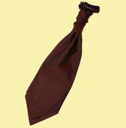 Burgundy Mens Greek Key Microfibre Pre-tied Ruche Wedding Cravat Necktie 