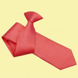 Coral Mens Solid Check Microfibre Slim Clip-on Tie Wedding Necktie