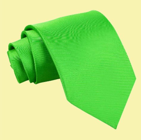 Image 0 of Apple Green Mens Plain Satin Straight Tie Wedding Necktie