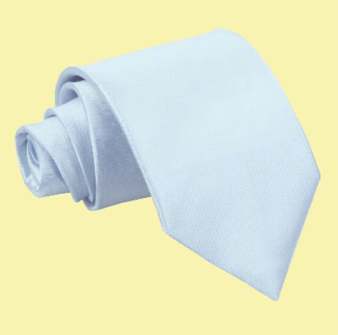 Image 0 of Baby Blue Boys Plain Satin Straight Tie Wedding Necktie