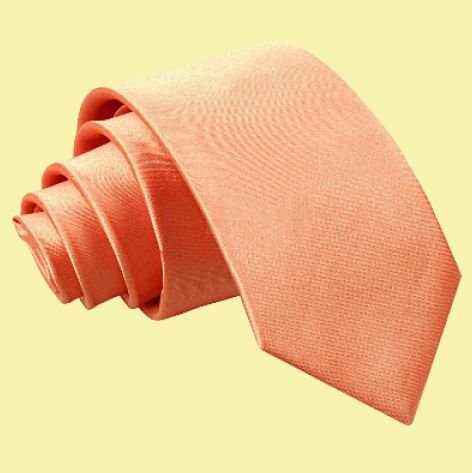 Image 0 of Coral Boys Plain Satin Straight Tie Wedding Necktie